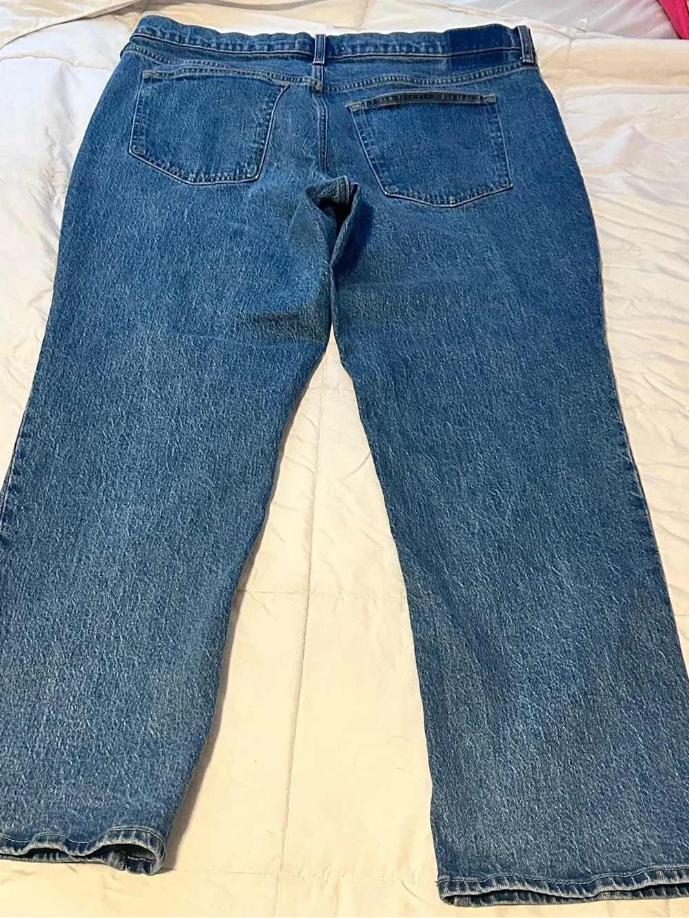 Abercrombie & Fitch Straight Leg Jeans in Blue Wash